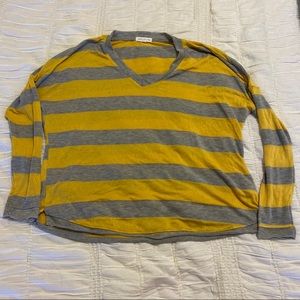 Yellow and gray sweater